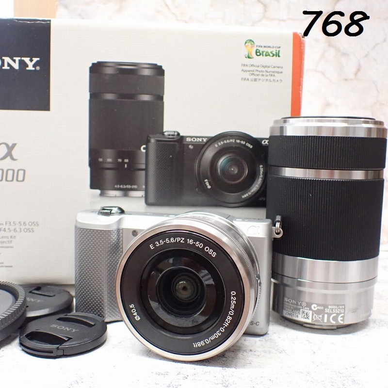 ●MK-768　SONY　α5000　ilce-5000 E3.5-5.6/PZ16-50　4.5-6.3/55-210　デジタルカメラ　80サイズ　20260604