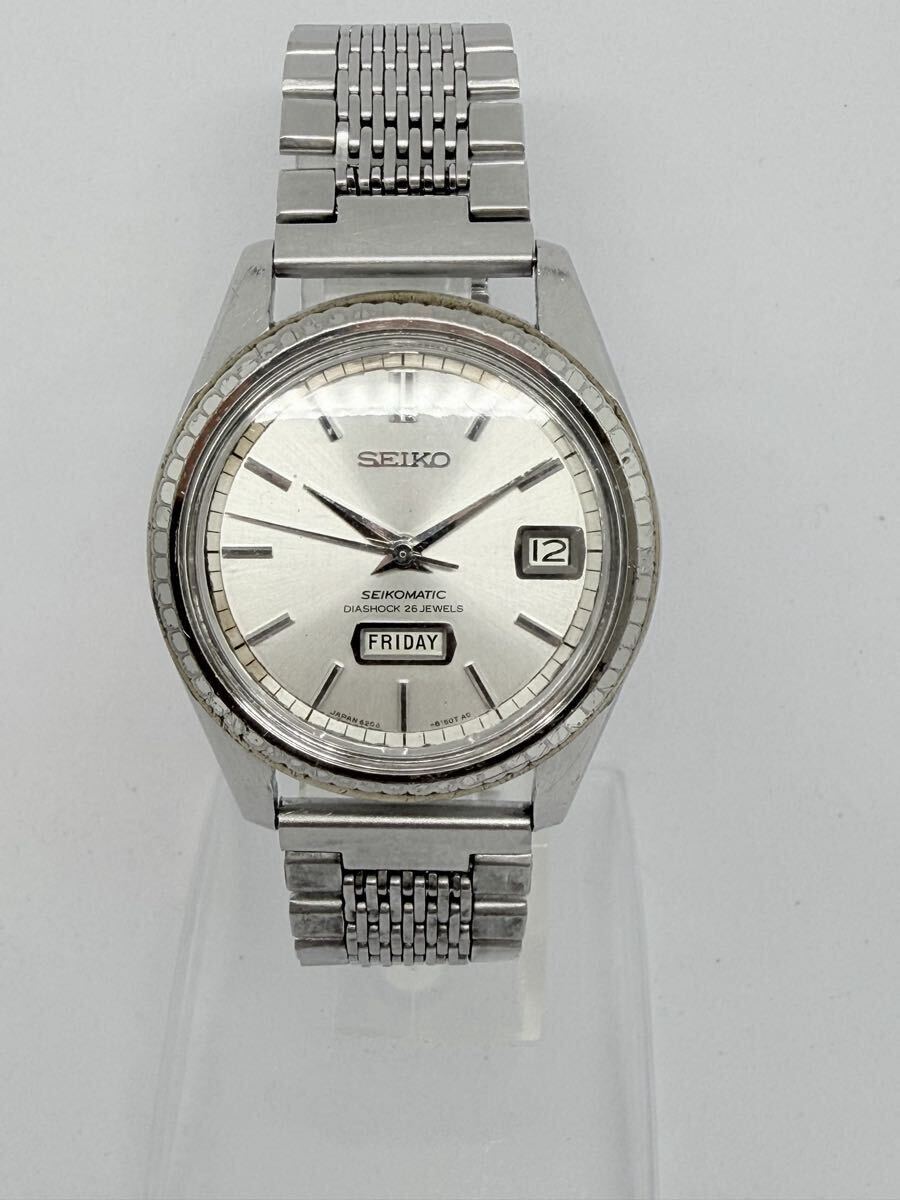 SEIKO SEIKOMATIC DIASHOCK 26 JEWELS 自動巻き 腕時計　6206-8100 稼働品
