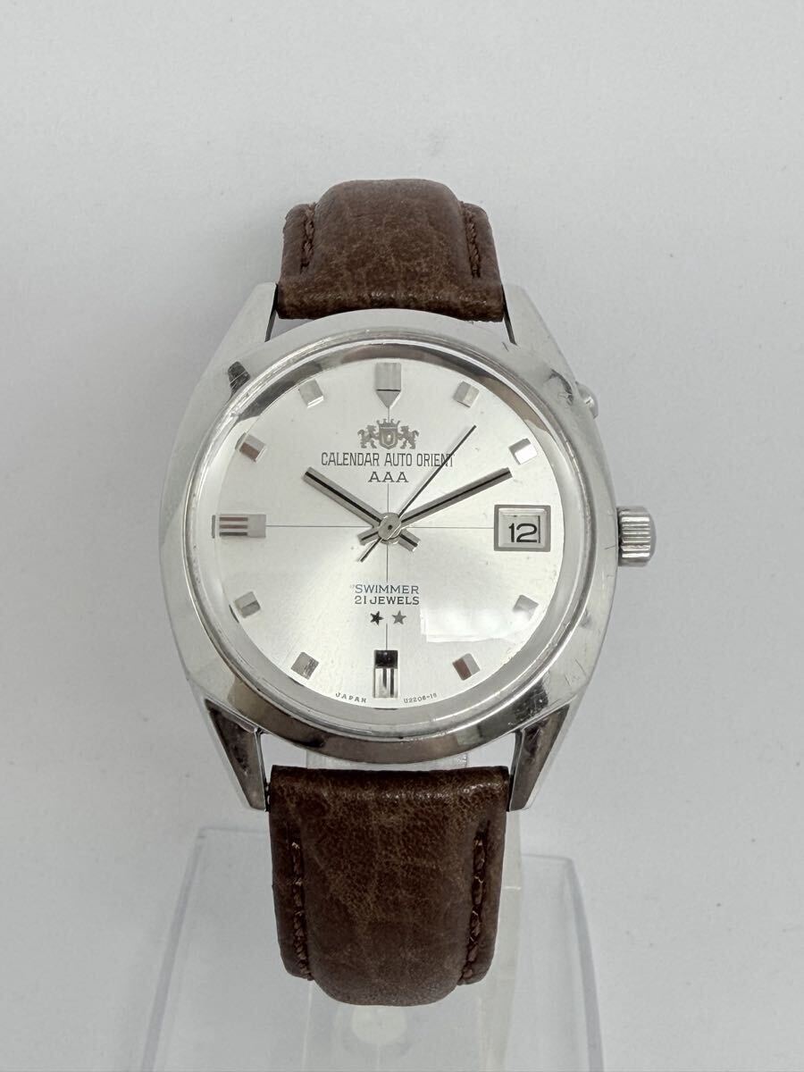 CALENDAR AUTO ORIENT AAA SWIMMER デイト　21 JEWELS 自動巻き 腕時計　稼動品
