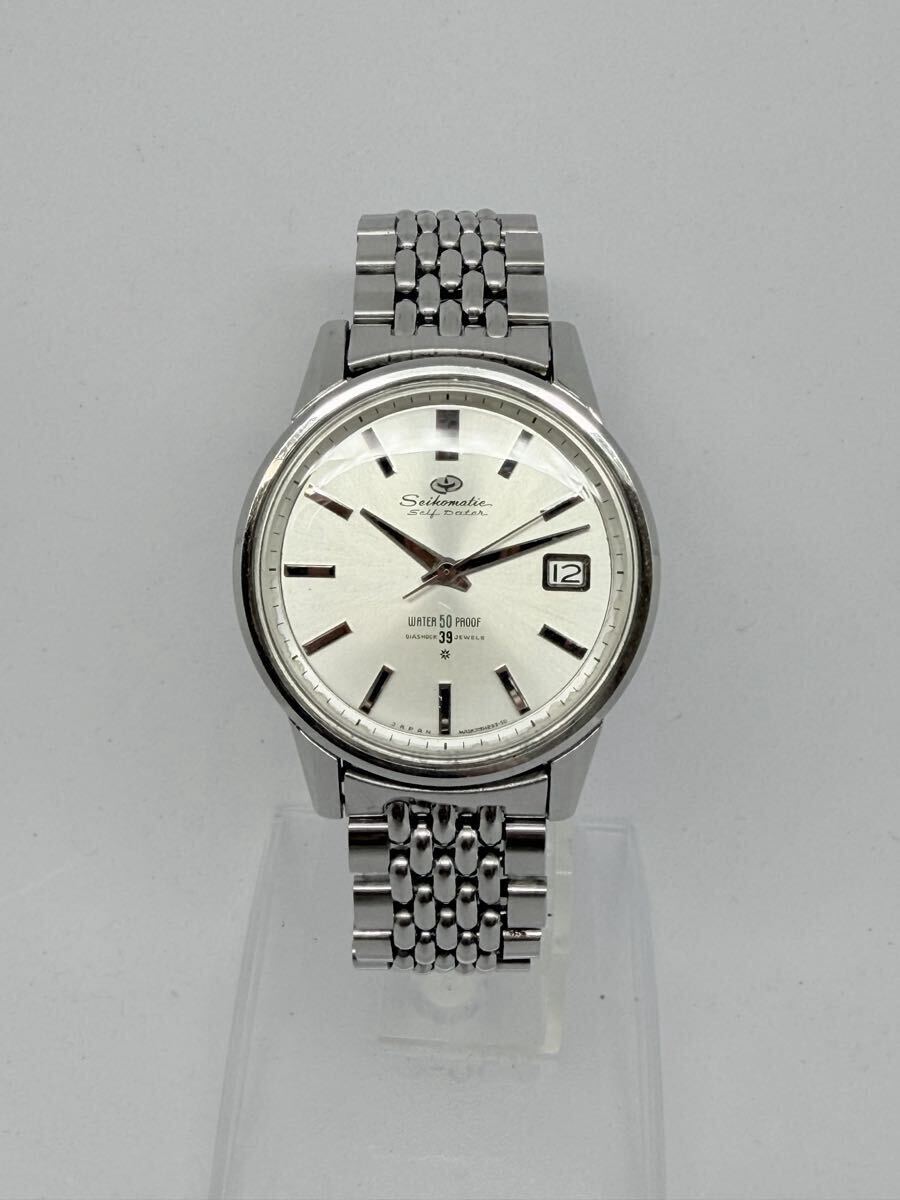 SEIKO セイコー Seikomatic Self Dater 39石 王冠イルカ刻印　自動巻き 腕時計　J13060 稼働品