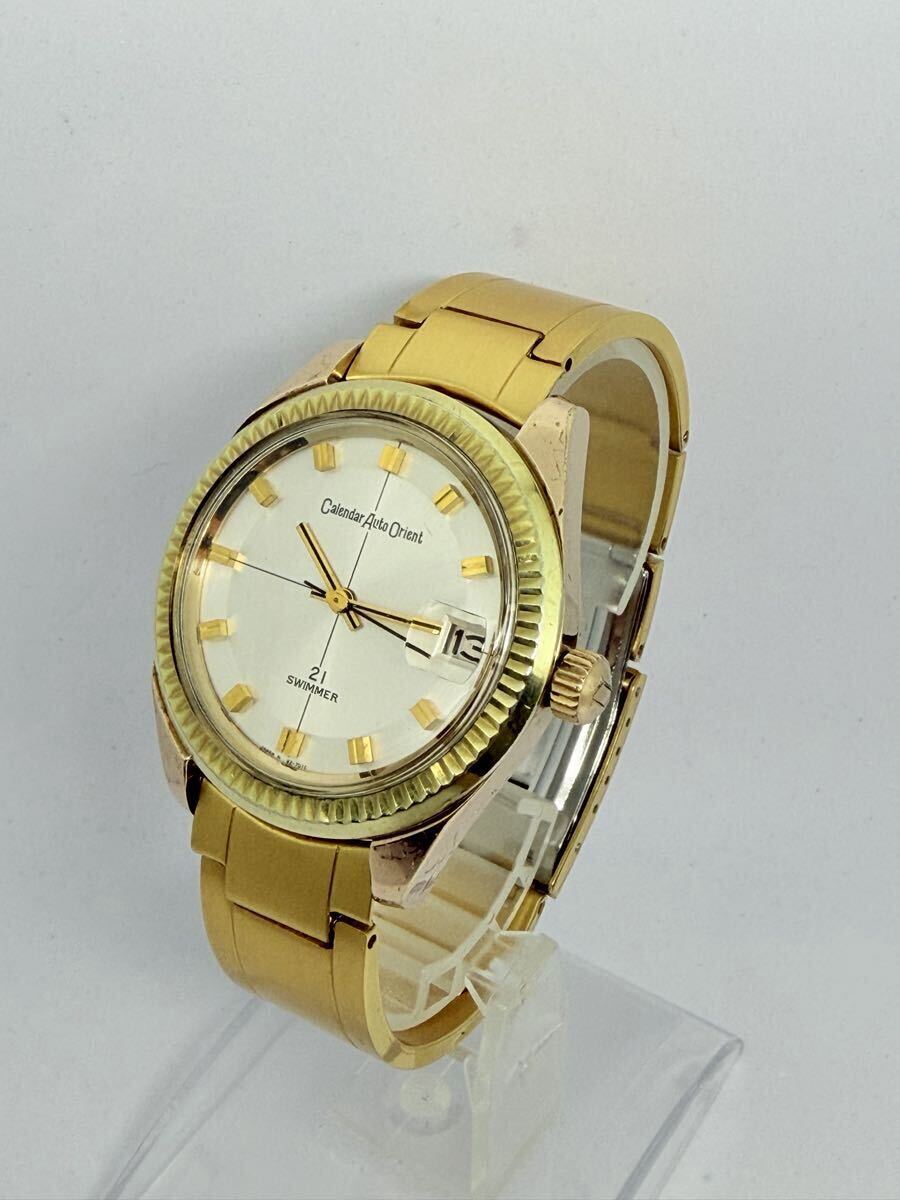 ORIENT Calendar Auto Orient 21 SWIMMER ゴールドカラー 腕時計　稼動品