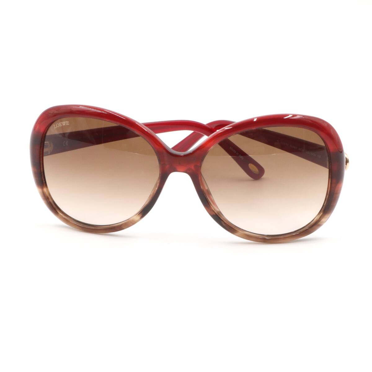 ★LOEWE ロエベ SLW811 アナグラム サングラス メガネ 眼鏡 レディース レッド系