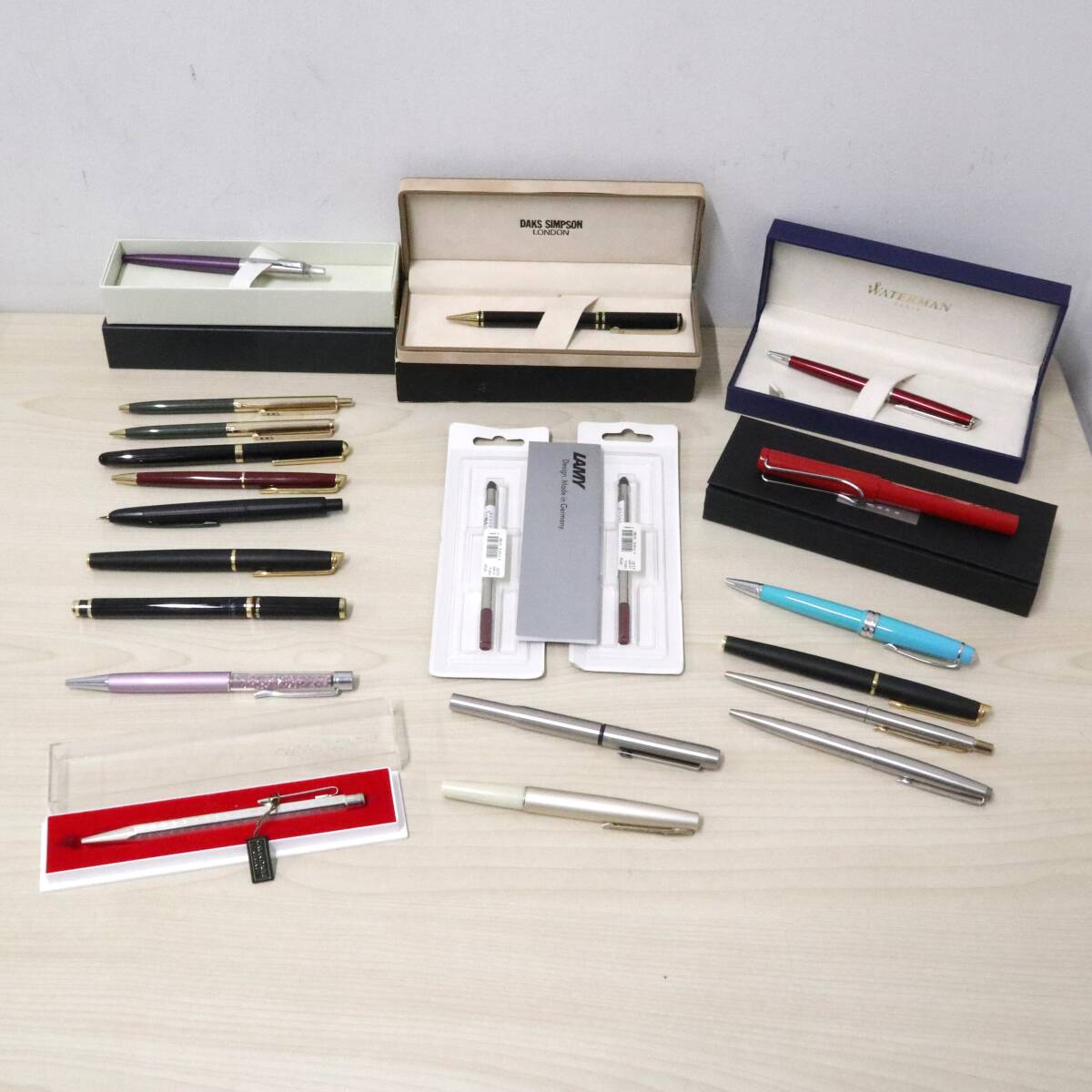 ★ブランド 万年筆 ボールペン 19点 まとめ売り/WATERMAN ウォーターマン/PARKER パーカー/Swarovski スワロフスキー/他 筆記未確認 