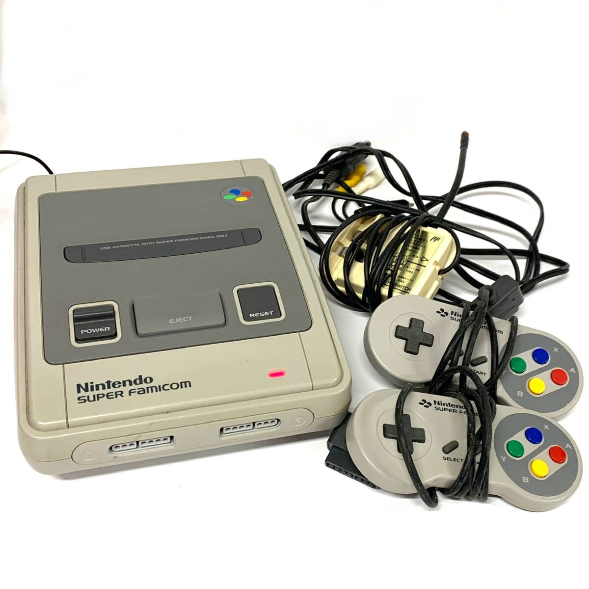 1円～ 0TA84450526 Nintendo ニンテンドー SUPER Famicom スーパーファミコン コントローラー付き 本体 ゲーム 通電確認 動作未確認 現状品