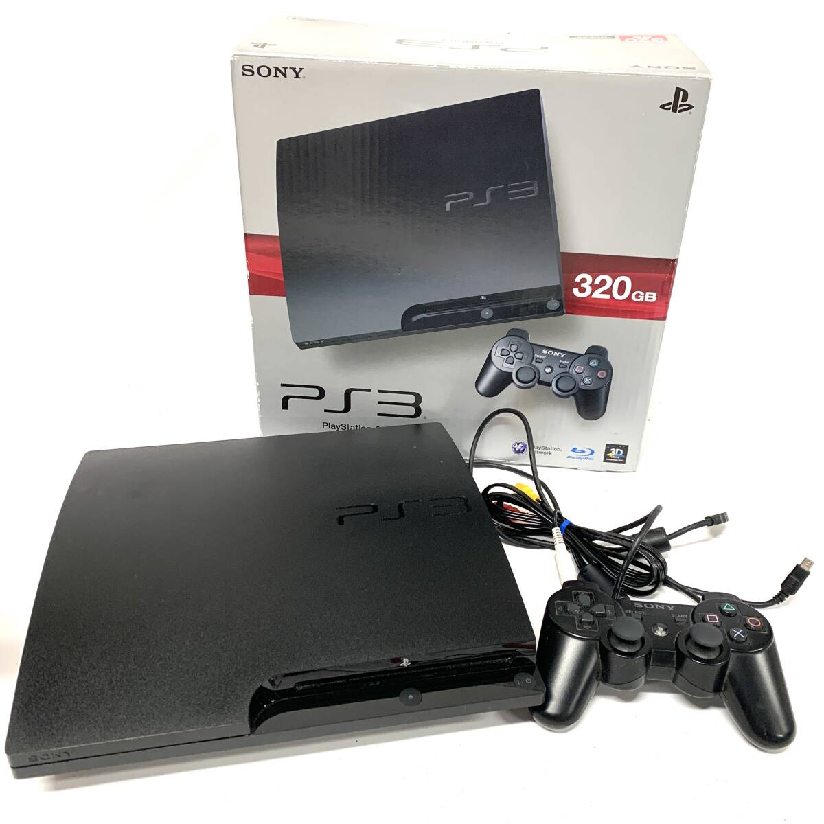 1円～ 0TA37670526 SONY ソニー PlayStation3 PS3 電源ケーブル付き コントローラー付き 本体 ゲーム機 CECH-3000B 通電動作未確認 現状品