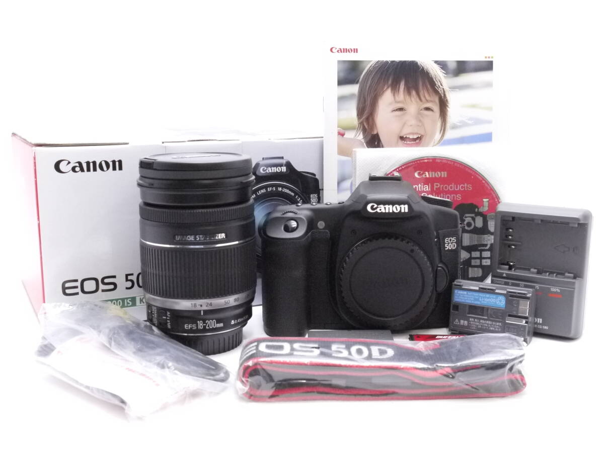 ◎Canon キヤノン EOS 50D / EF-S 18-200mm F3.5-5.6 IS(バッテリー・充電器・元箱付) 訳あり