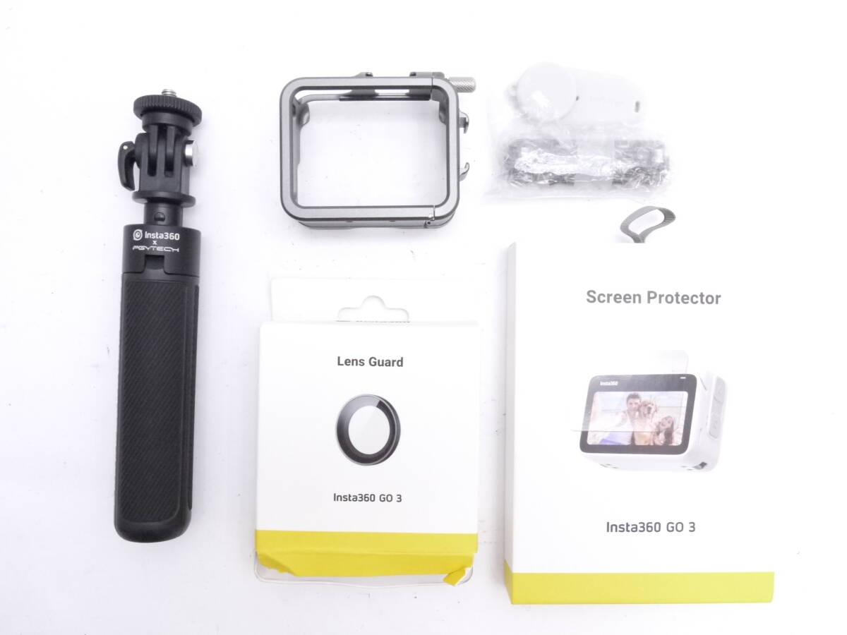 ☆Insta360 GO 3 Screen Protector/ Lens Guard /PGYTECH自撮り棒/aMagisn カメラケージ（付属品付）