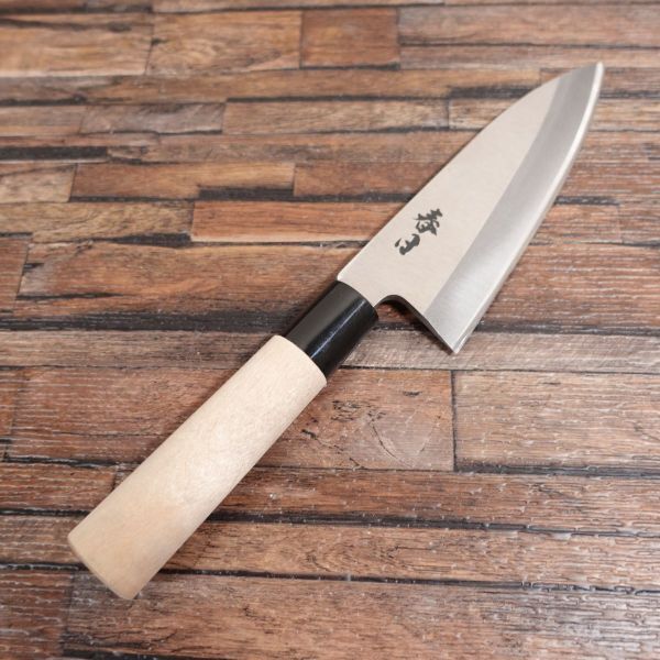 春日 出刃包丁 研ぎ済 ステンレス 片刃 未使用保管品 155mm