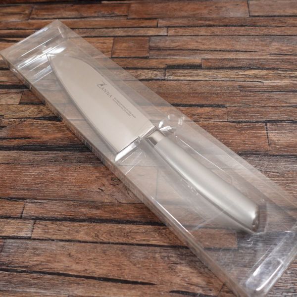 ツァンナ 三徳包丁 未使用保管品 ZANNA オールステンレス 万能包丁 透明ケース付き 160mm