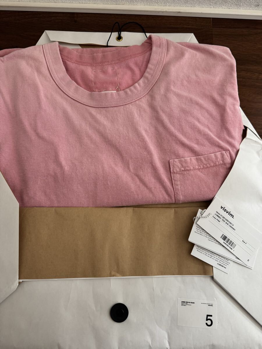 visvim JUMBO TEE S/S CRASH サイズ5 ピンク ICT MOTORS