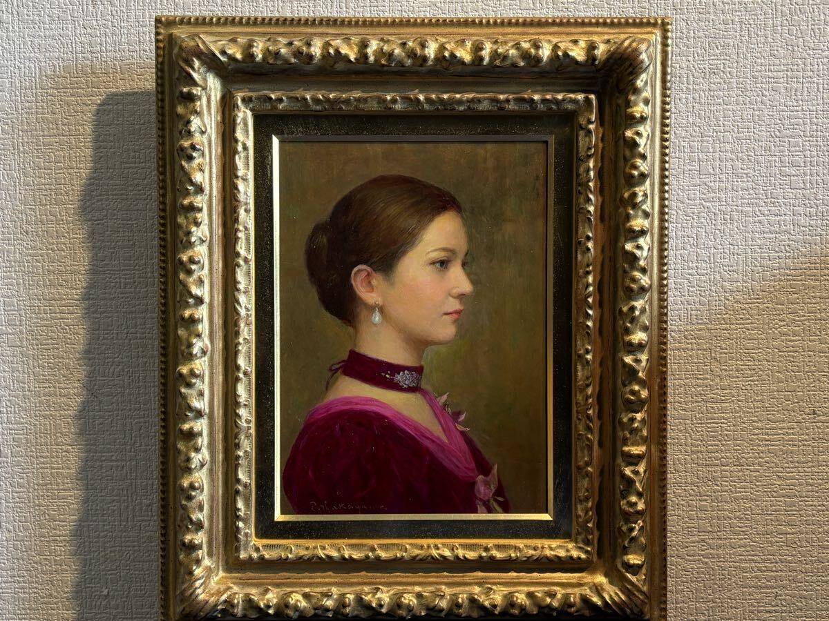 ☆中山忠彦☆真珠の耳かざり☆4号☆真作保証☆共シール☆日展☆特選☆内閣総理大臣賞☆白日会☆芸術院賞☆師 伊藤清永☆リアリズム☆写実☆