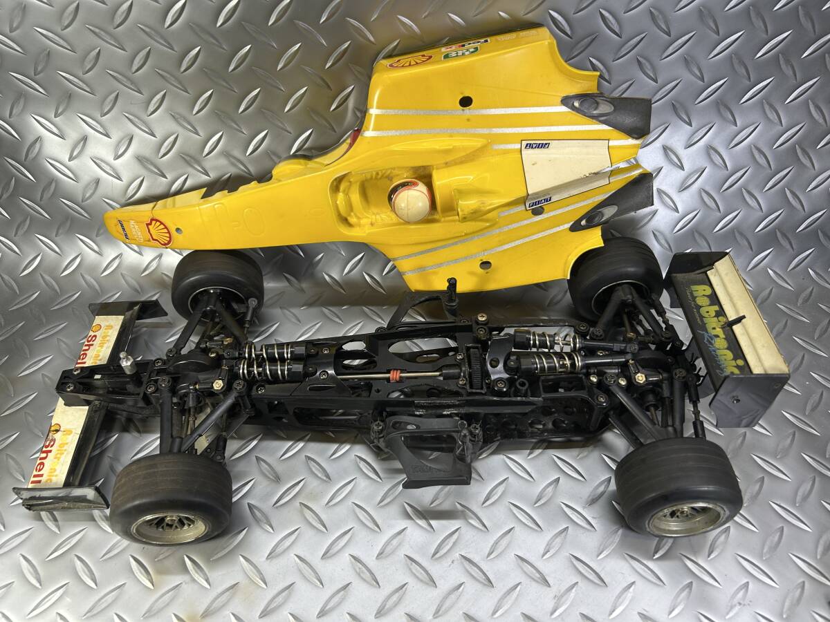 ★希少 当時物★TAMIYA タミヤ F201 1/10 電動RC F1 4WDレーシングカー アルミモーターマウント レストアベース 修理ベース 部品取り