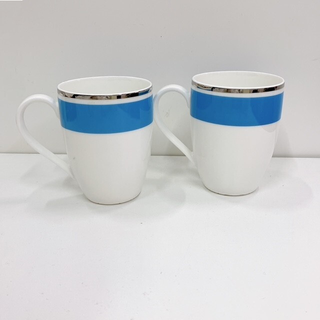 未使用品 Villeroy&Boch ビレロイ＆ボッホ マグカップ 2客 ブルー 現状品