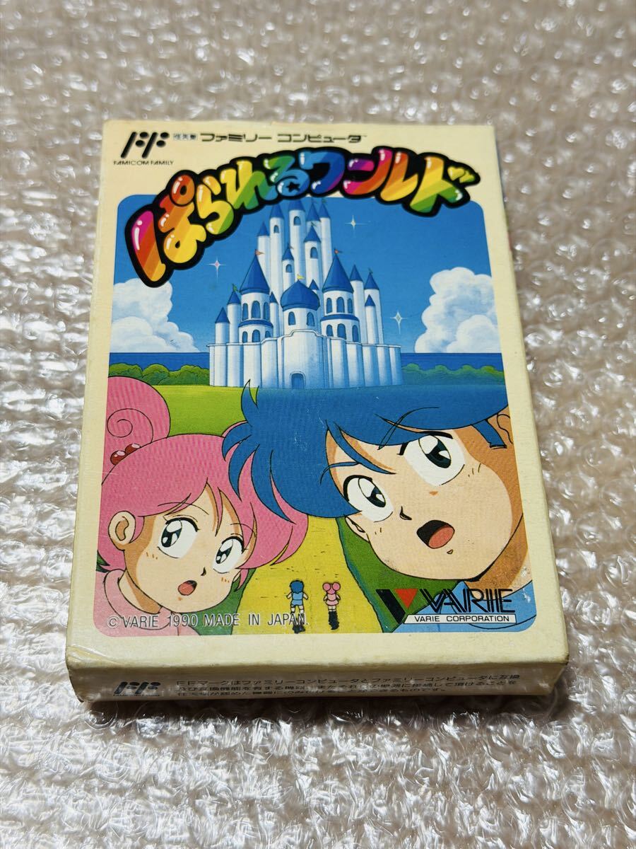 FC ファミコン ぱられるワールド　箱説　注意書付き