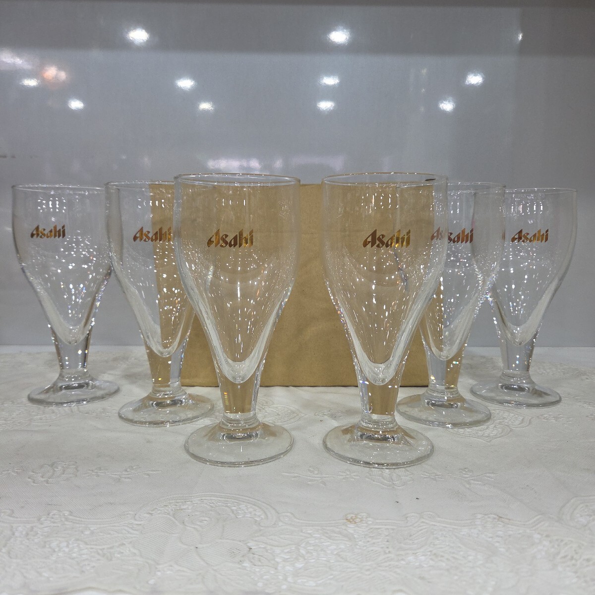 №637 未使用 非売品 アサヒビール プレミアムビール専用ピルスナー グラス 口径約8.5㎝ 高さ約17.5㎝ 容量/約350ml 6個