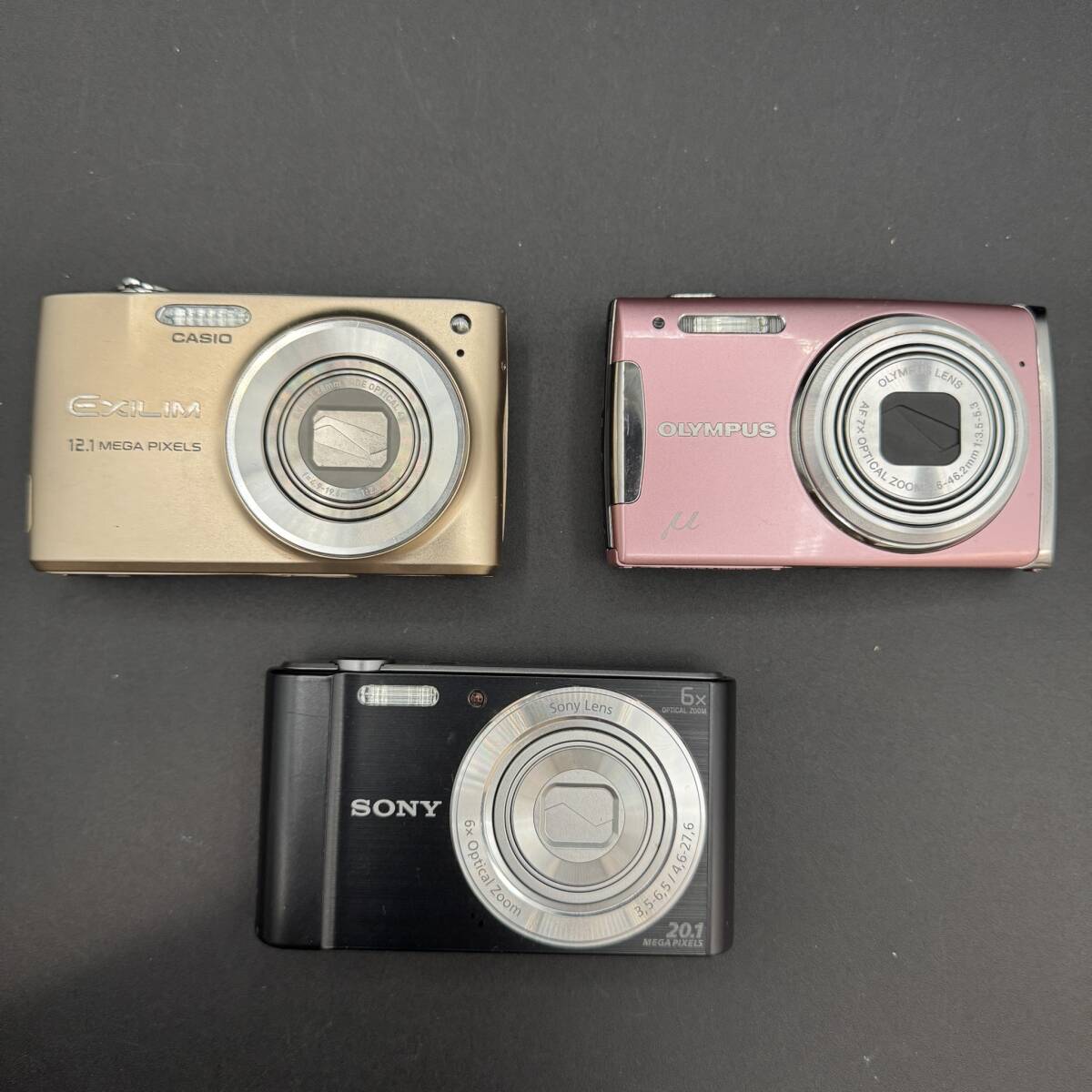 外装美品【カメラ】デジカメ　SONY　DSC-W810　OLYMPUS　μ1060 　CASIO　EX-Z400　３点　未確認