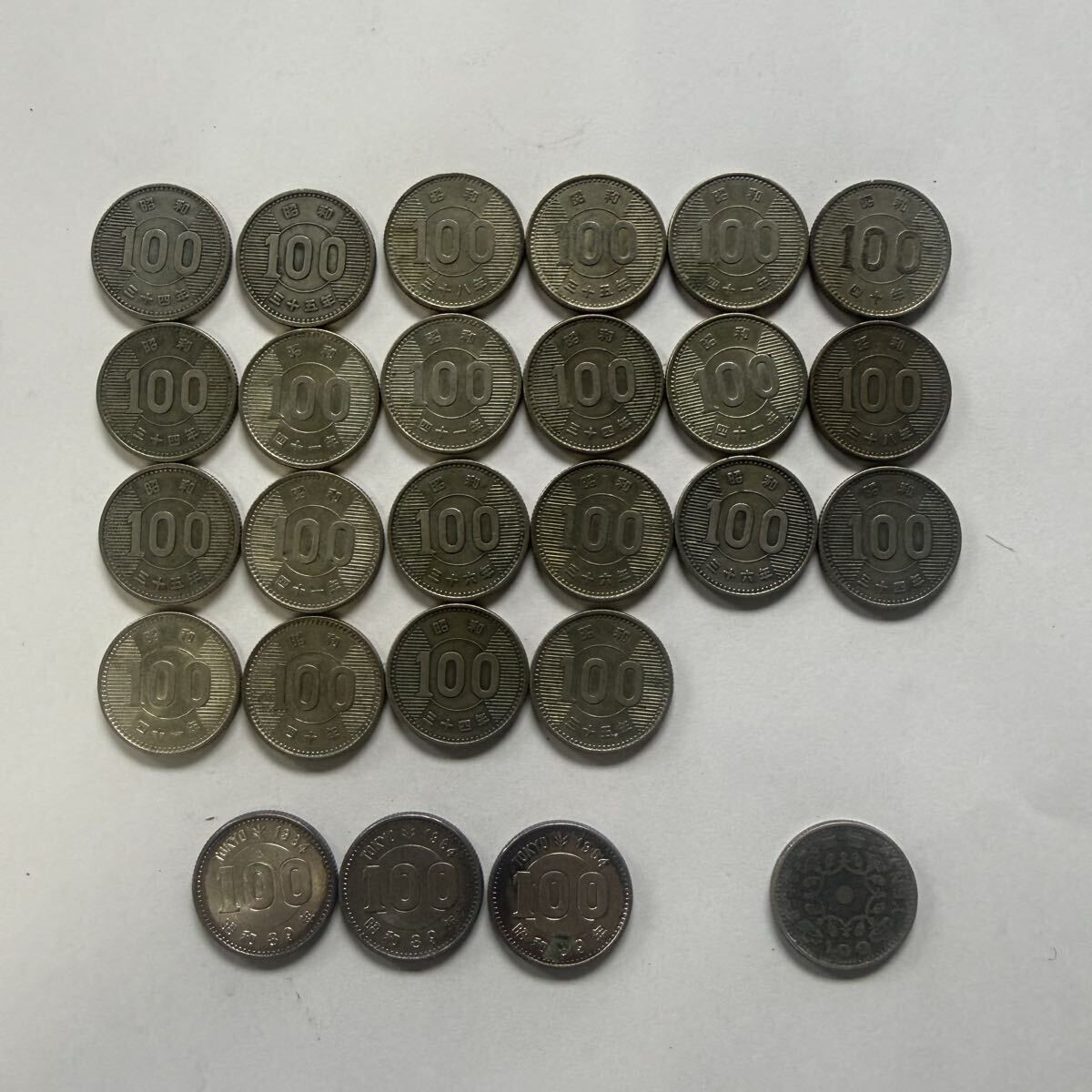 【銀貨】100円銀貨　鳳凰 1枚　稲穂 22枚　オリンピック 3枚　合計26枚　額面2600円　まとめ 稲穂
