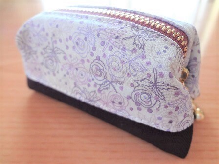 *ハンドメイド*リバティ*Darcie/ノブレスパープル*ダーシー*ミニポーチ*