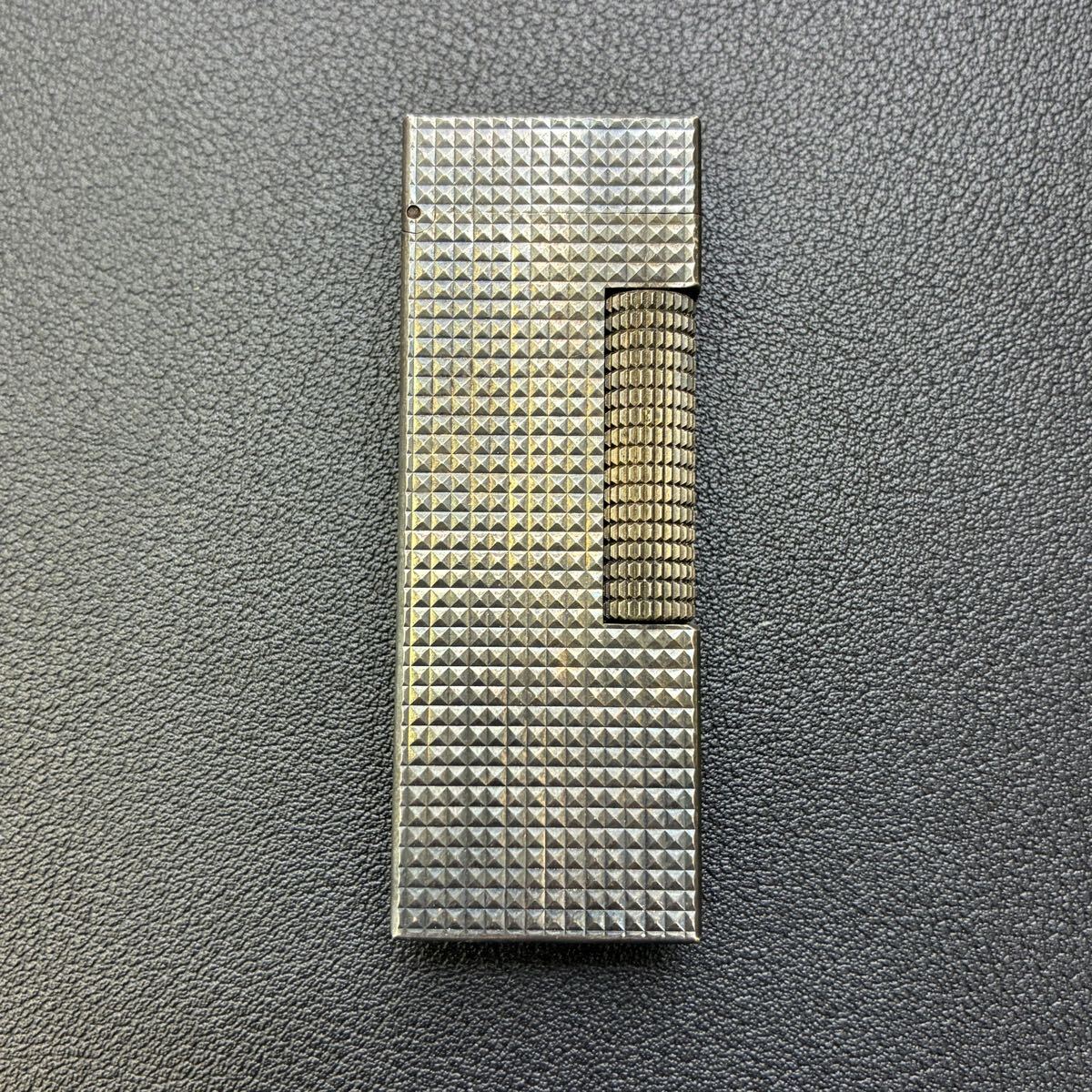 【K2-81】dunhill ダンヒル ローラー式 ライター US.RE24163 シルバー ヴィンテージ 喫煙具 ライター