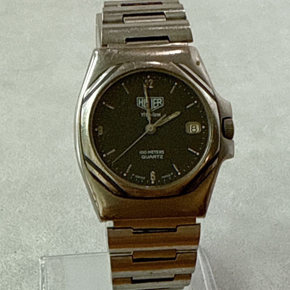 【HEUER】ホイヤー タグホイヤー チタン 100M クォーツ デイト 823213 腕時計 シルバー ステンレス スチール SWISS アクセサリー YU