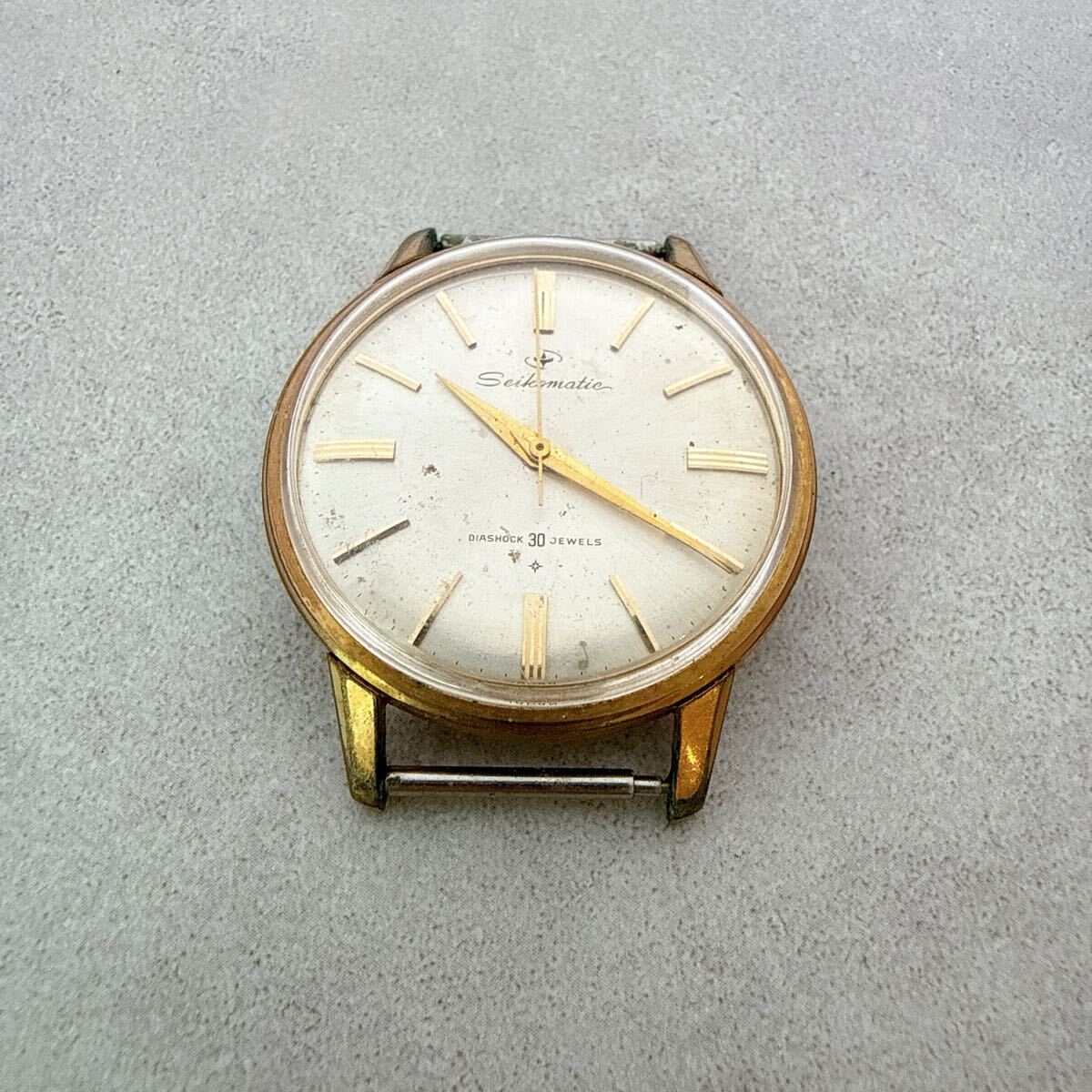 【SEIKO】セイコーマチック フェイスのみ 腕時計 Seikomatic 30石 自動巻き ヴィンテージ J14074D アクセサリー ウォッチ ゴールド YU