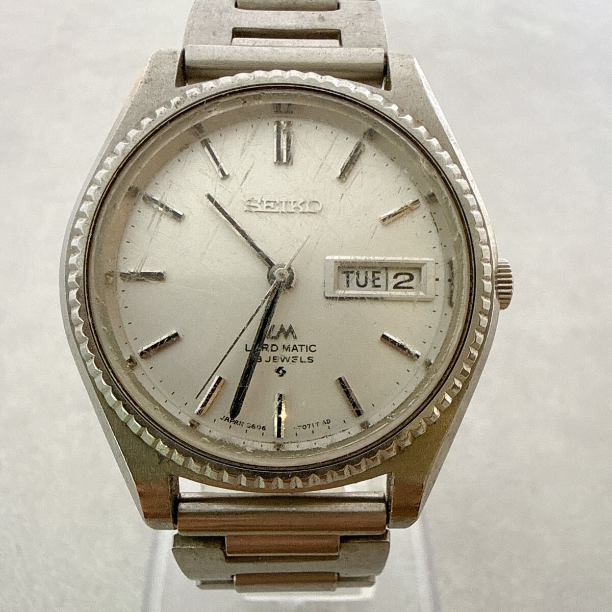 【SEIKO】セイコー ロードマチック デイデイト 腕時計 23石 LM 5606-7080 シルバー ヴィンテージ ウォッチ メンズ 自動巻き LOADMATIC YU