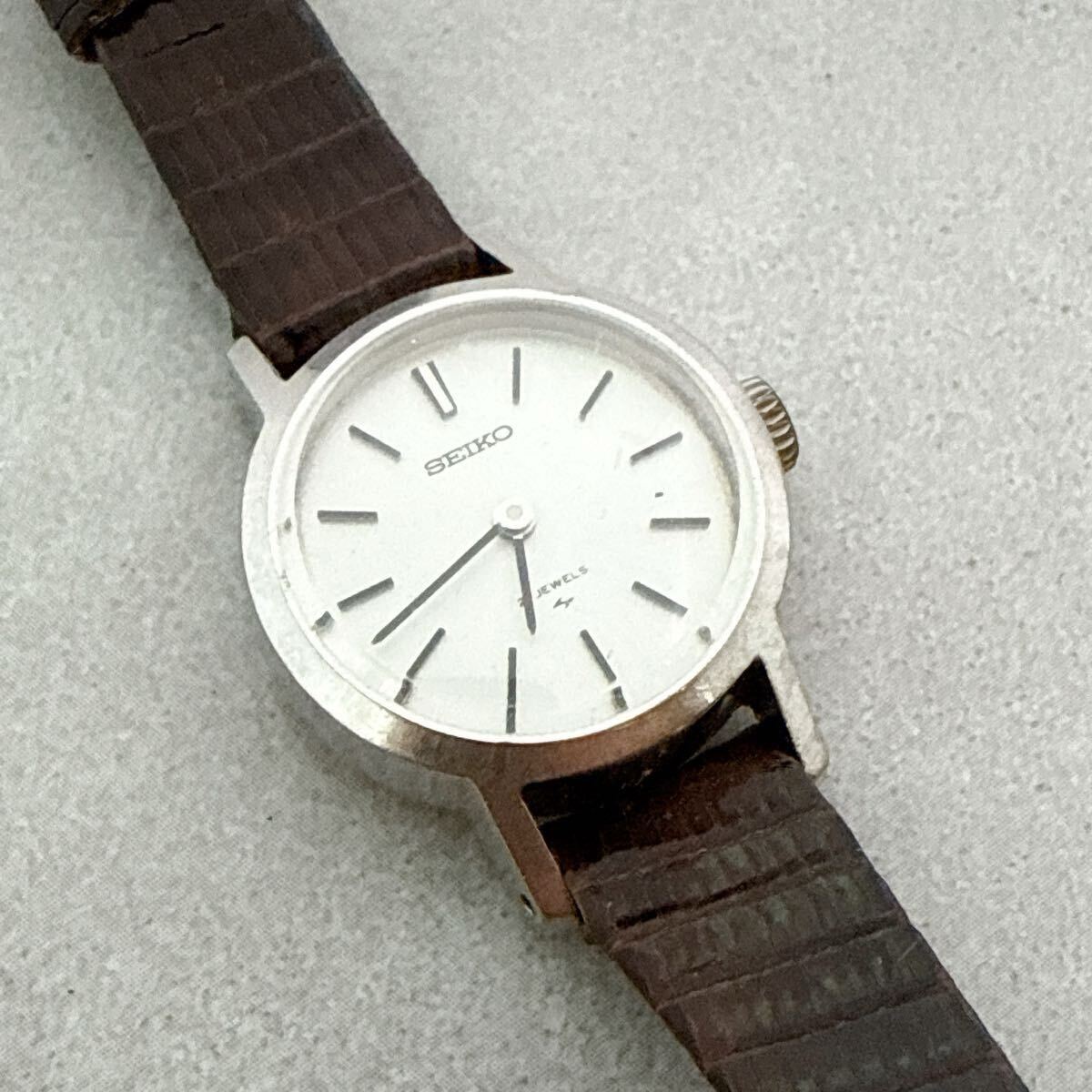 【SEIKO】セイコー 腕時計 ヴィンテージ ラウンド アンティーク 刻印 180116 14KWG 手巻き 14金ホワイトゴールド 21石 総重量16.3g（YU）