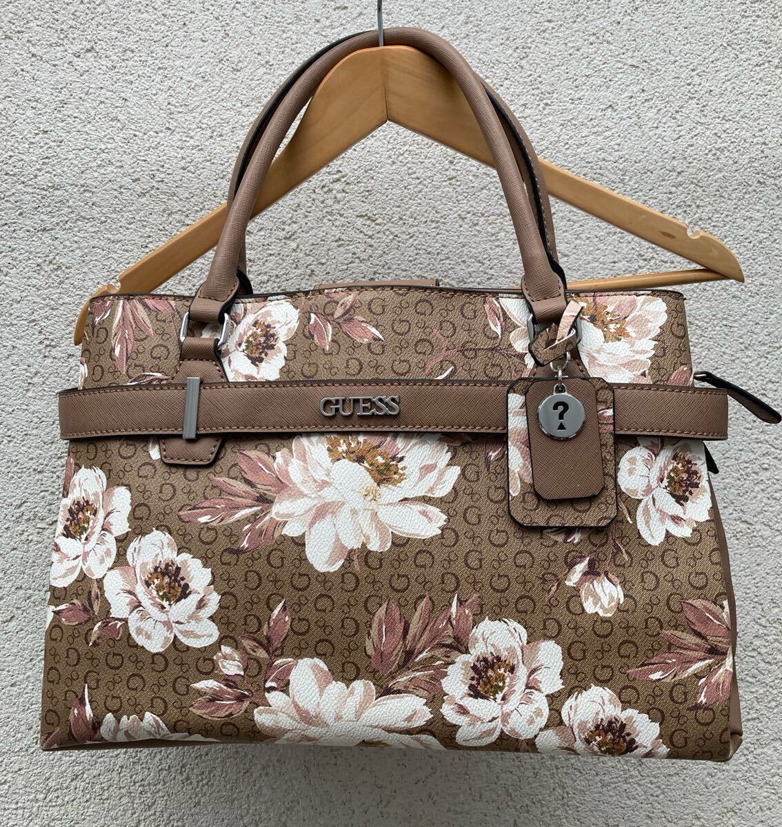 GUESS ハンドバッグ 花柄 フローラルプリント サッチェルバッグ トートバッグ ゲス ◯