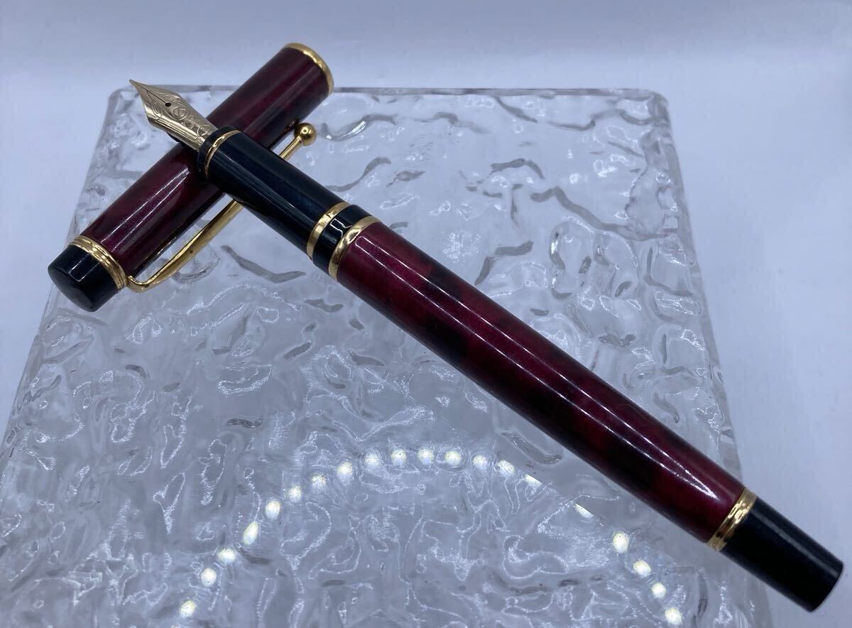 PILOT 万年筆 GRANCE ルビーレッド F ペン先 14K585 筆記用具 マーブルカラー パイロット ●303642