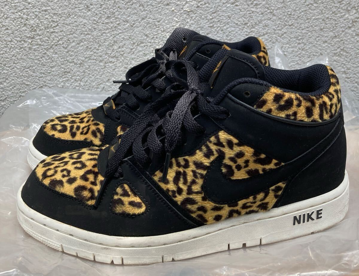 NIKE スニーカー AIR RRIZE 2 MID ウィメンズ 24.5cm レオパード ブラック ヒョウ柄 アニマル エアプライズミッド ナイキ △303753