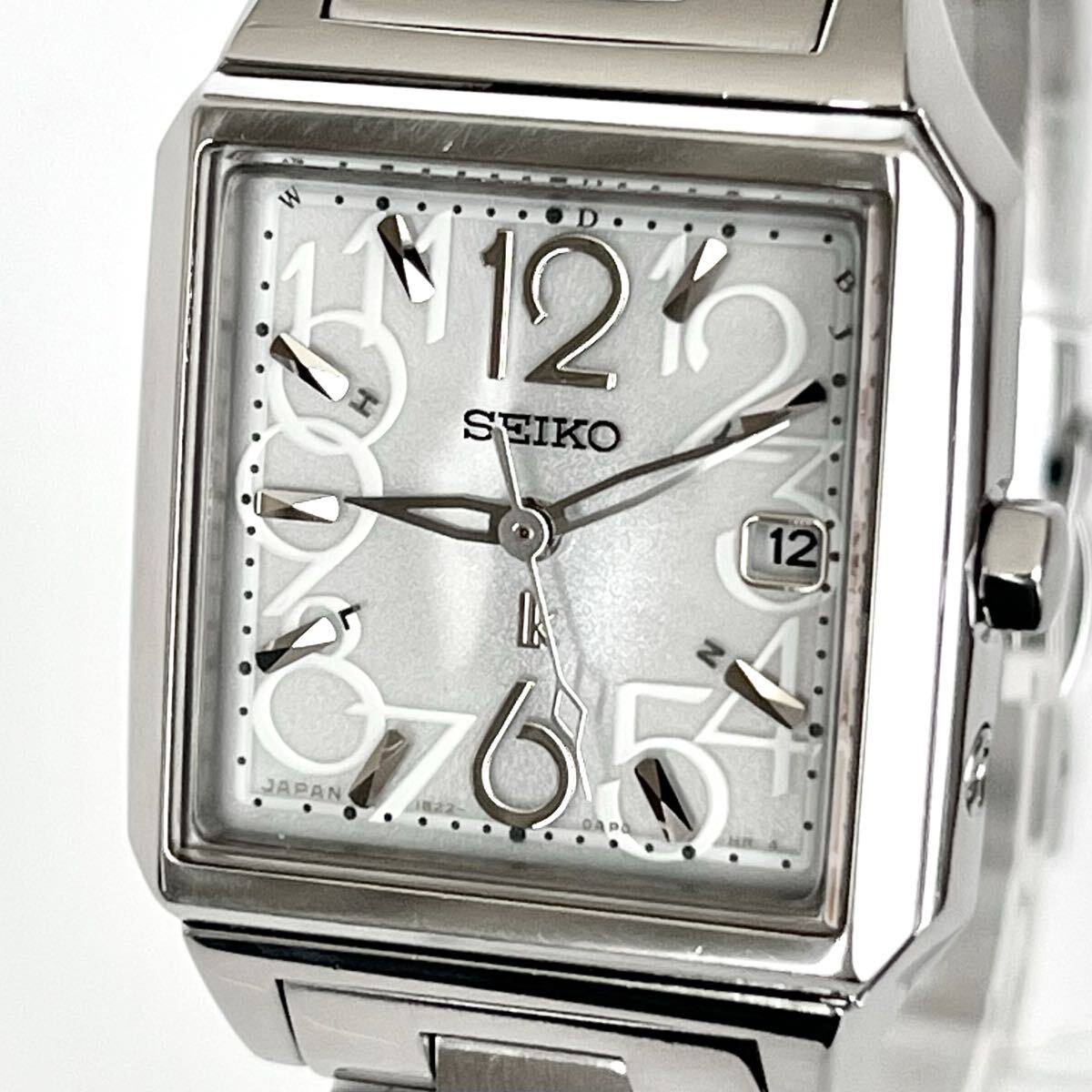 【稼働】磨き済み セイコー SEIKO ルキア LUKIA レディース 腕時計 電波ソーラー 美品 シルバー s2387