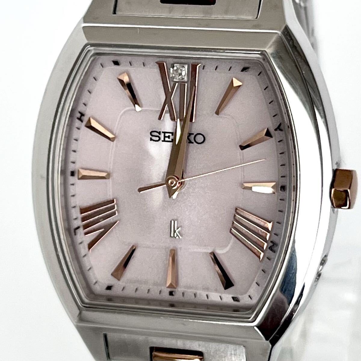 セイコー SEIKO ルキア LUKIA レディース 腕時計 3B51-0AM0 電波ソーラー ピンク文字盤 ゴールド 不動 s2127