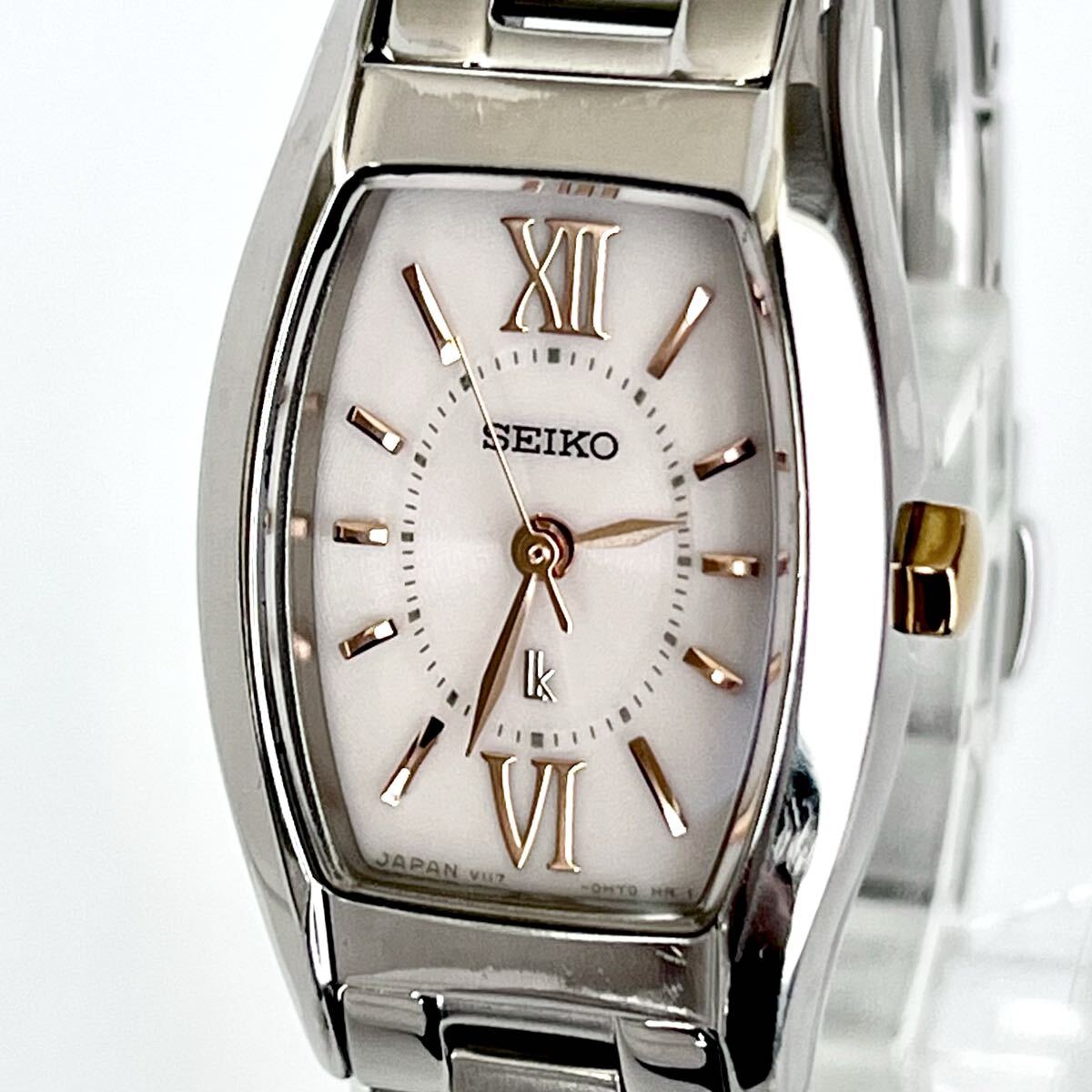 セイコー SEIKO ルキア LUKIA レディース 腕時計 V117-0DK0 ソーラー 白ピンク文字盤 ゴールド 不動 s1937
