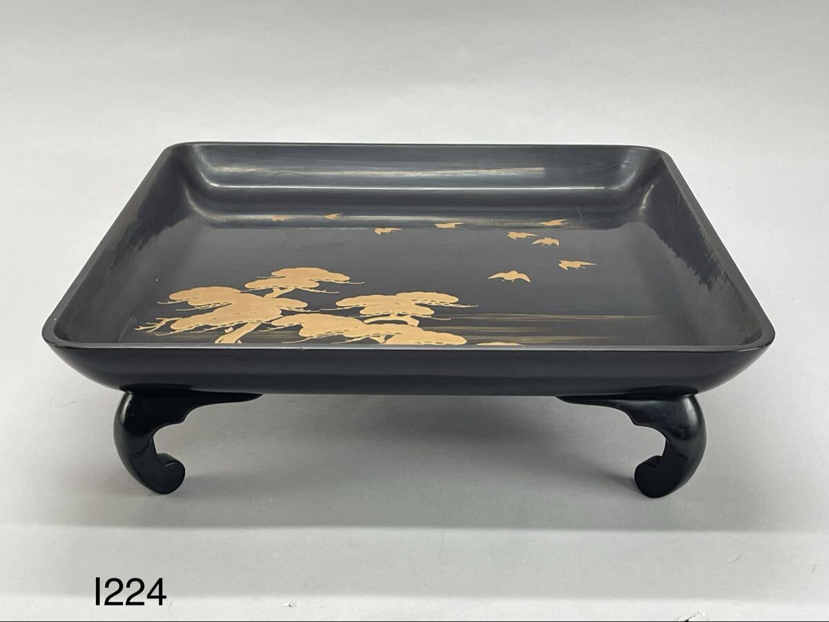 庄梅I224-100 漆器　金蒔絵　明治時代　膳台　美品　古民芸　時代物