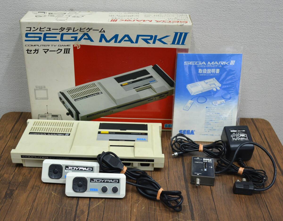 J-9 SEGA MARKⅢ セガマークⅢ コンピューターテレビゲーム ゲーム機器 テレビゲーム 元箱 通電確認済 保管品