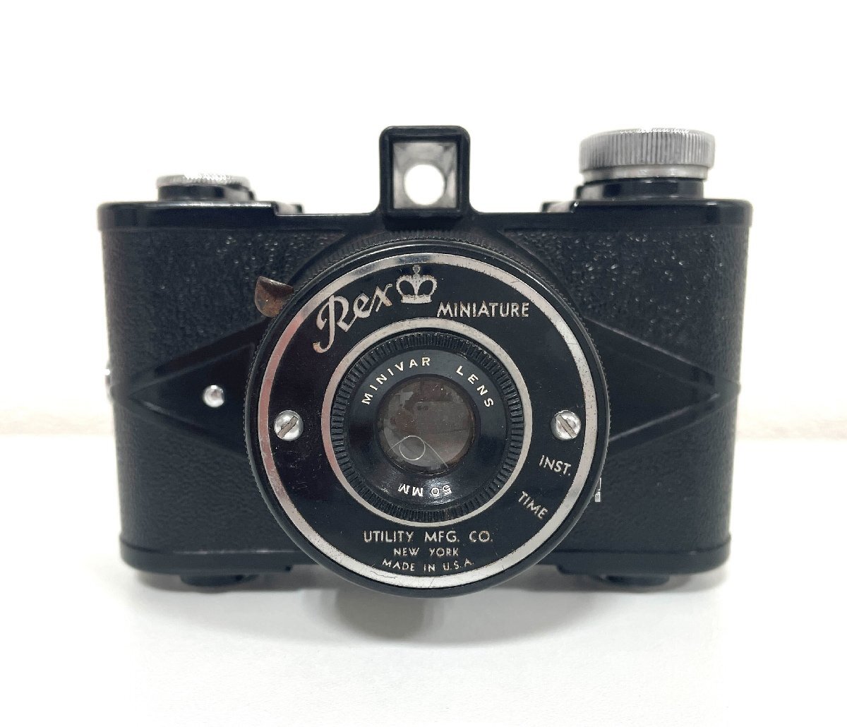 【506_62756】Utility Manufacturing Company フィルムカメラ Rex Miniature ベークライト製 ミニカム レトロ 動作未確認 ジャンク 60