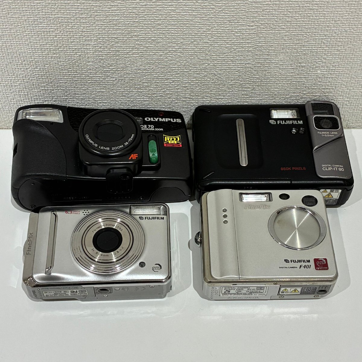【589_62547】FUJIFILM finepix Olympus コンパクトフィルムカメラ デジタルカメラ AF MF おまとめ4点 動作未確認 ジャンク品