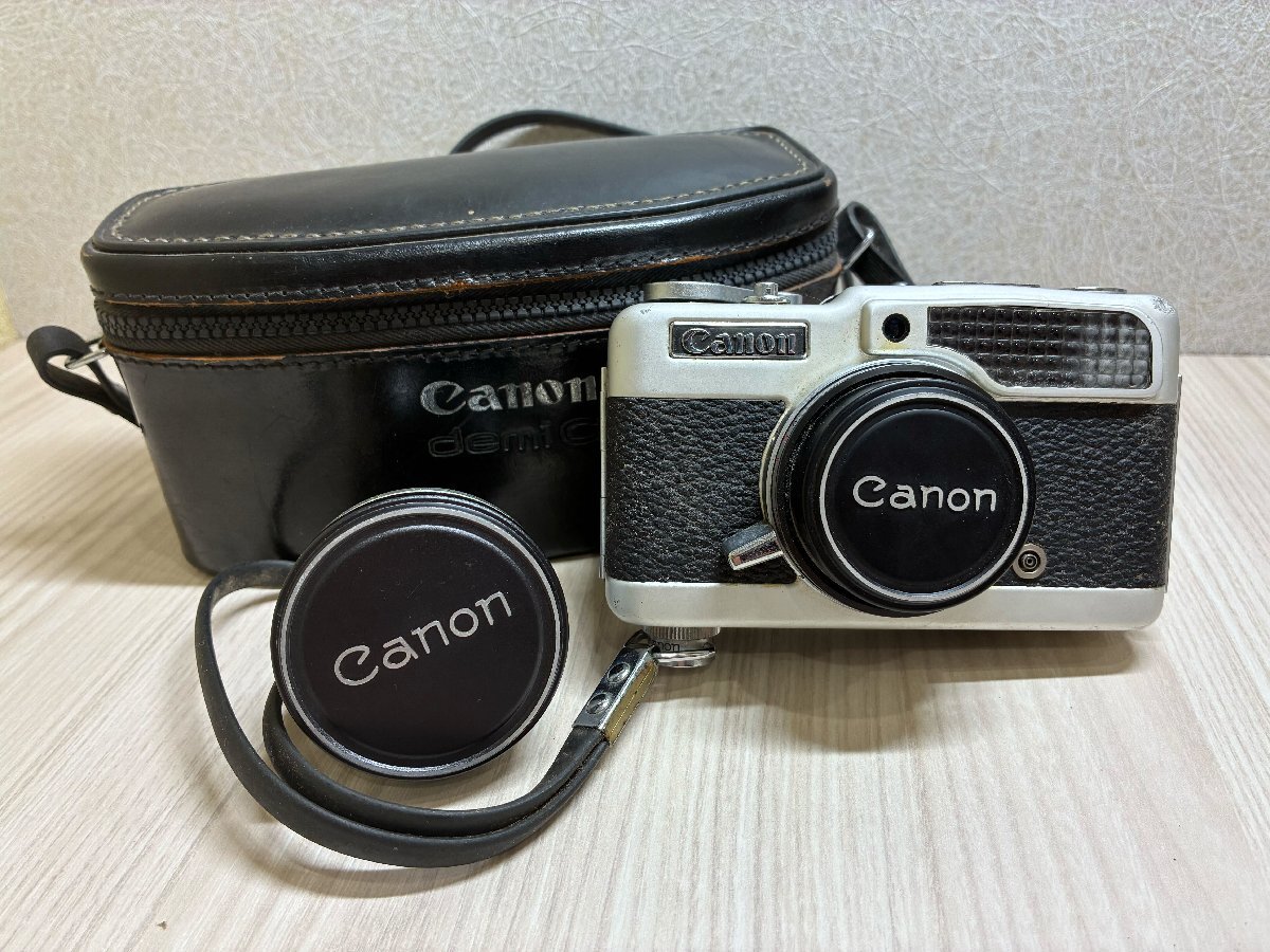 【250_89909】 Canon キヤノン Demi C / SD 28mm F2.8 / SD 50mm F2.8 フィルムカメラ コンパクトカメラ 動作未確認 現状品 60