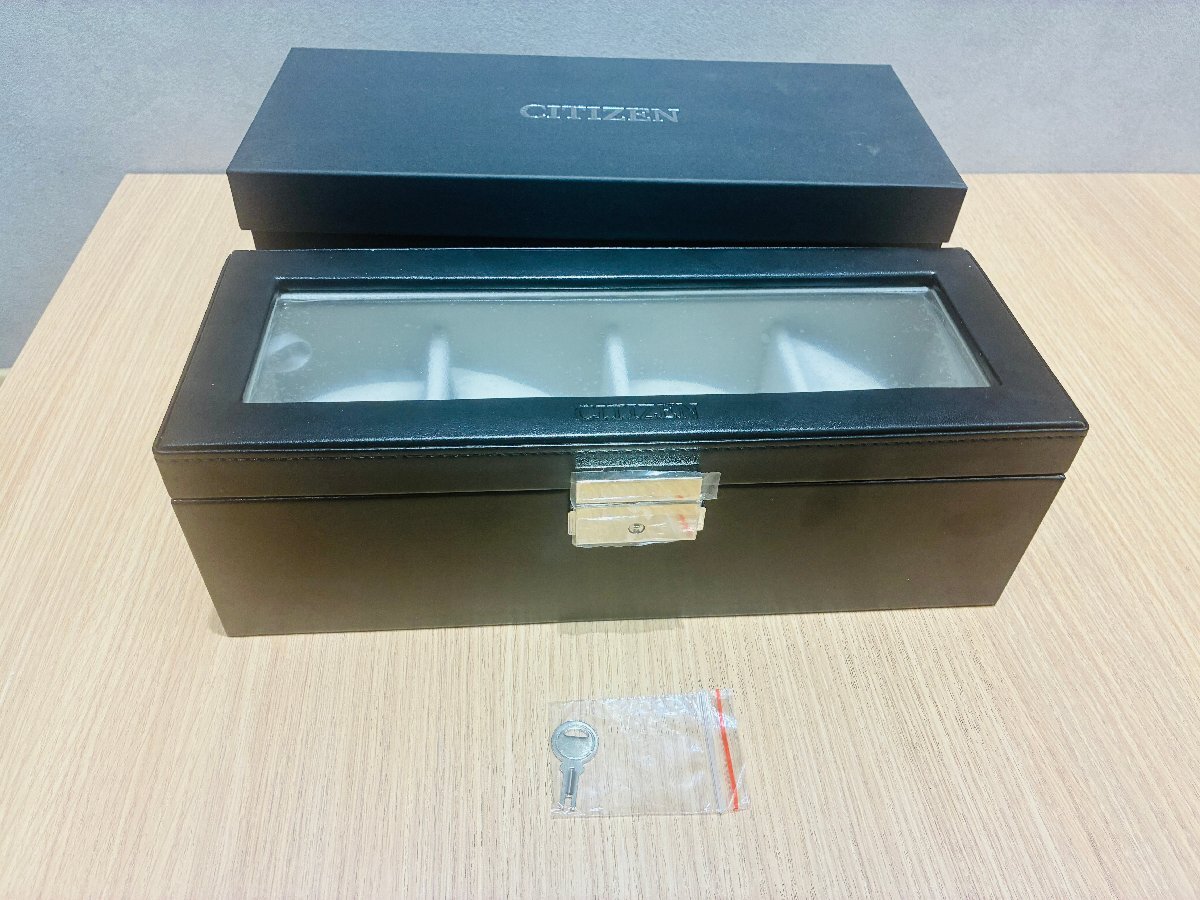 【624_51325】CITIZEN　時計ケース　ブラック　鍵付き　美品
