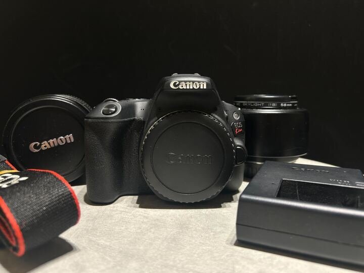 【292_75796】 Canon キャノン EOS Kiss X9 デジタル一眼レフ レンズセット / EF-S 18-200mm F3.5-5.6 IS / EF 50mm F1.4 USM 動作未確認