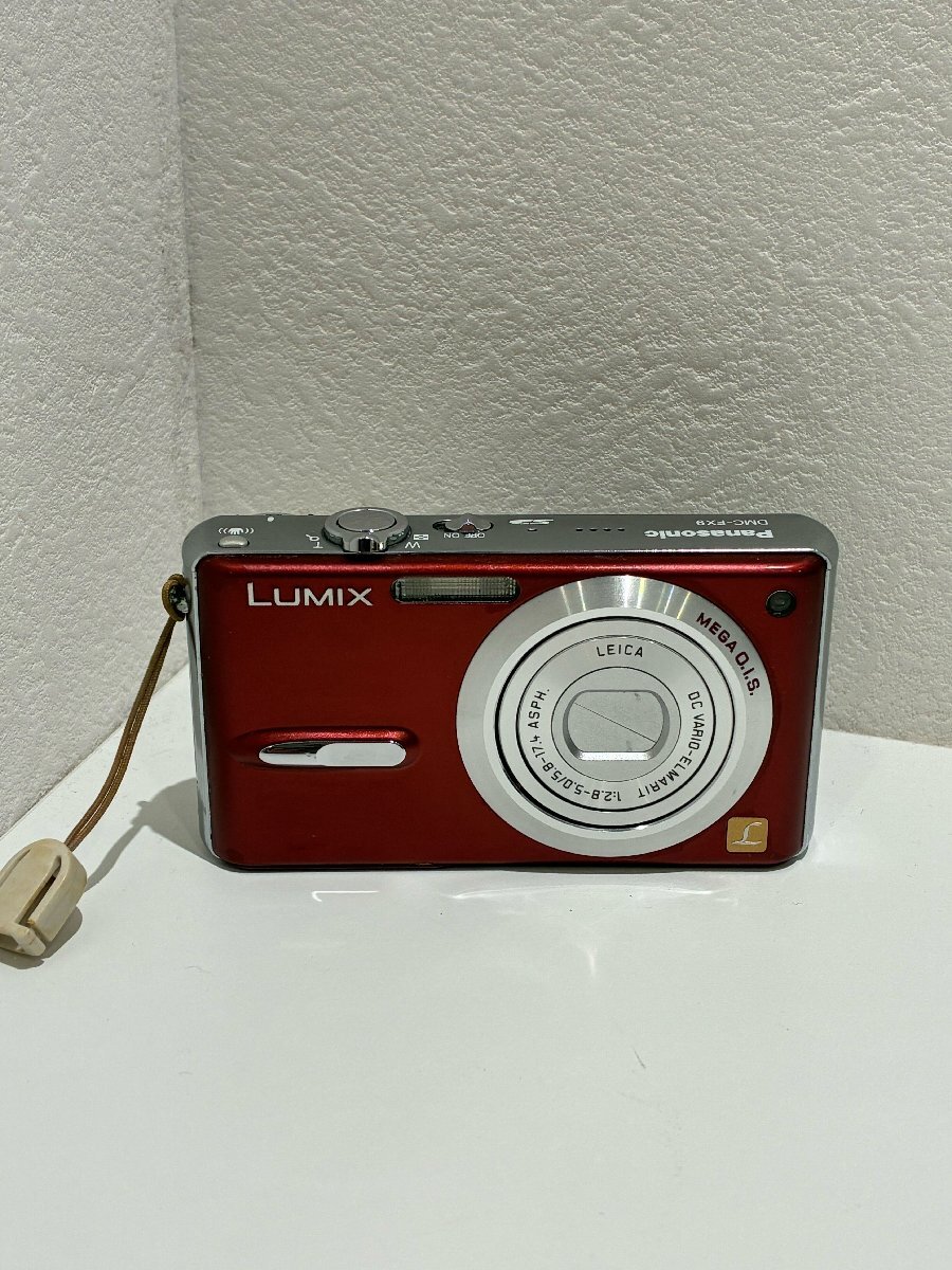 【248_39408】Panasonic LUMIX DMC-FX9　レッド　コンパクトデジタルカメラ　動作未確認　傷や汚れあり