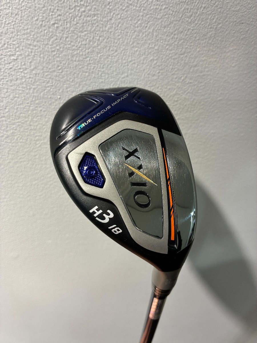【241_98068】XXIO ゼクシオ DUNLOP ダンロップ ユーティリティ H3 18° XXIO 10 2018 ネイビー MP1000 ネイビー 48g Tg4.5 SR ケース付き