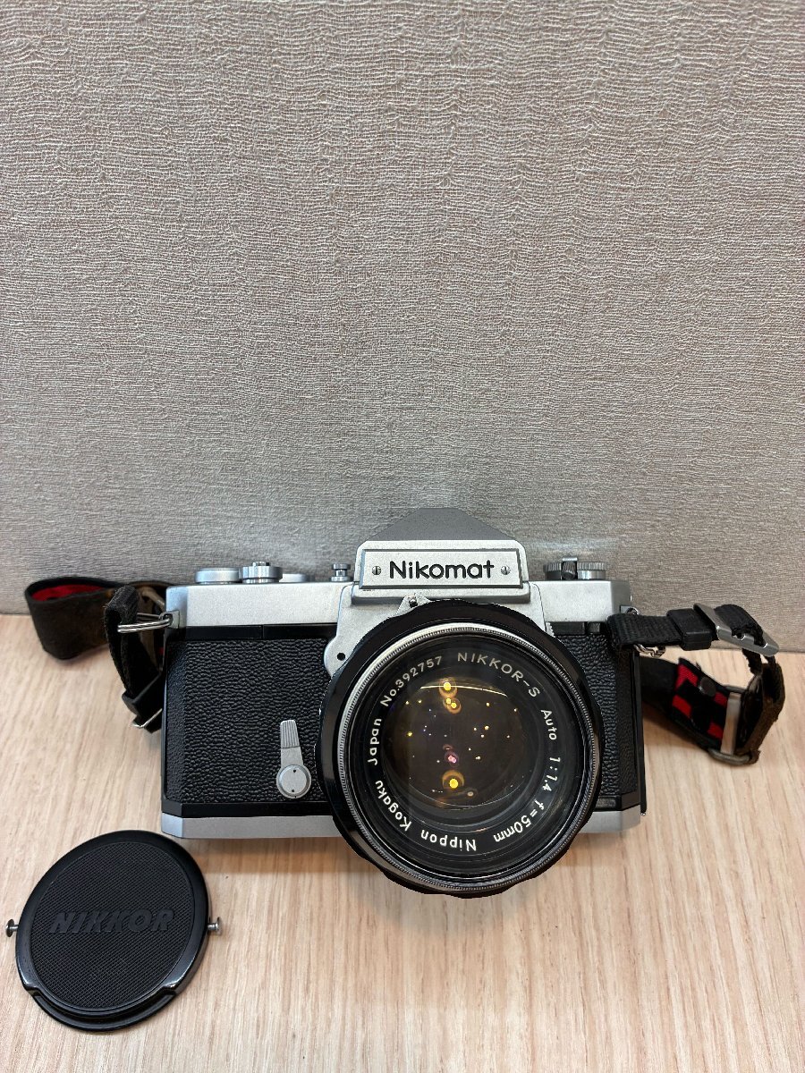 【485＋81660】 ヴィンテージNikon－NikomartFTN フィルム一眼カメラレンズ付き 茶色 動作未確認 80サイズ