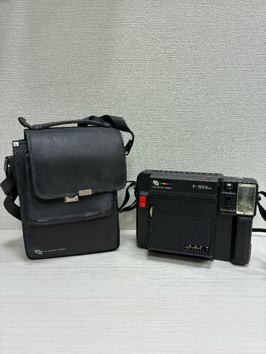 【550_43454】FUJI INSTANT CAMERA F-55Voice 富士フィルム インスタントカメラ 動作未確認 ジャンク扱い 傷や汚れあり カラーブラック