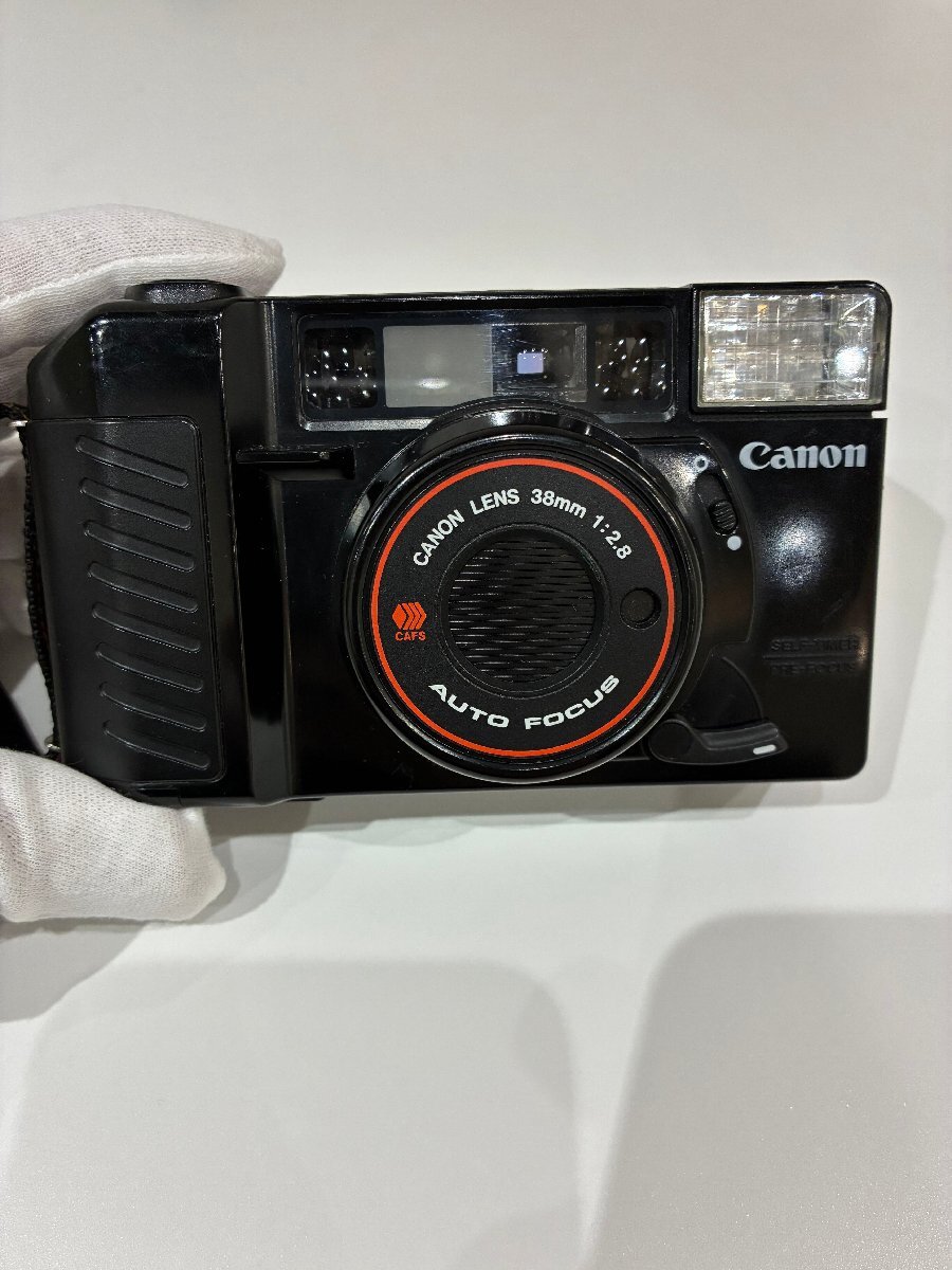 【231_12396】[Canon]［キヤノンオートボーイ２］[フィルムカメラ] [やや傷や汚れあり] ［ブラック］［フィルム35㎜］［カメラ初心者向け］
