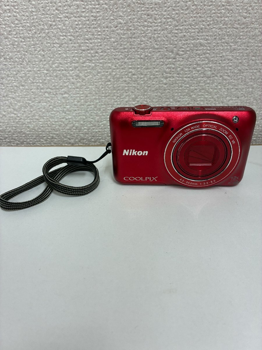 【554_43574】Nikon ニコン COOLPIX S6600 通電のみ確認済み 付属品バッテリーのみ コンパクトデジタルカメラ デジカメ 赤 レッド