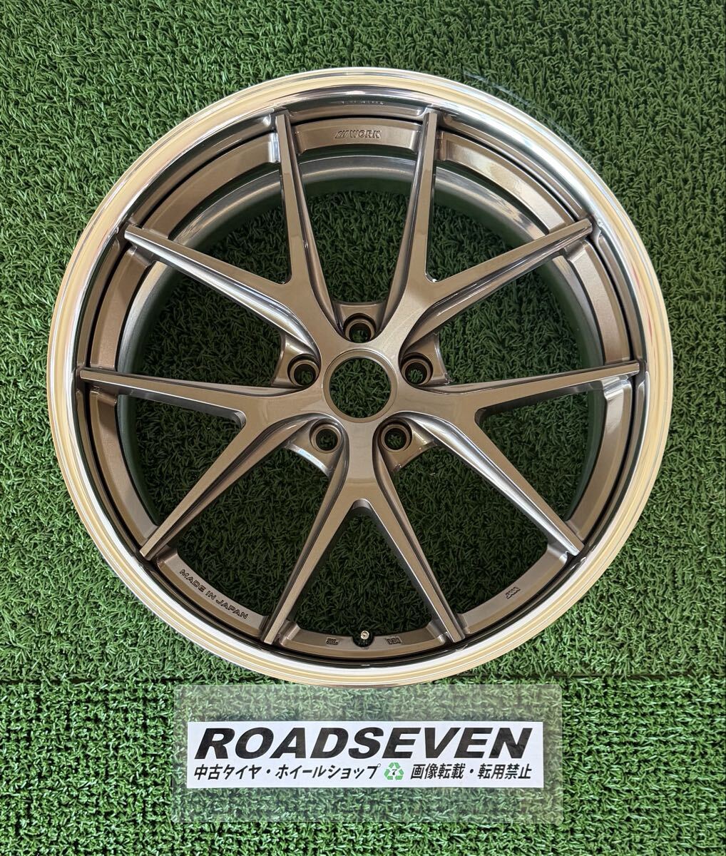 ◆WORK GNOSIS RXS ◆21×8.5J +40 PCD114.3(5H) ハブ径:約73mm 1本のみ 中古アルミ 美品 ◆送料無料(一部地域を除く) 