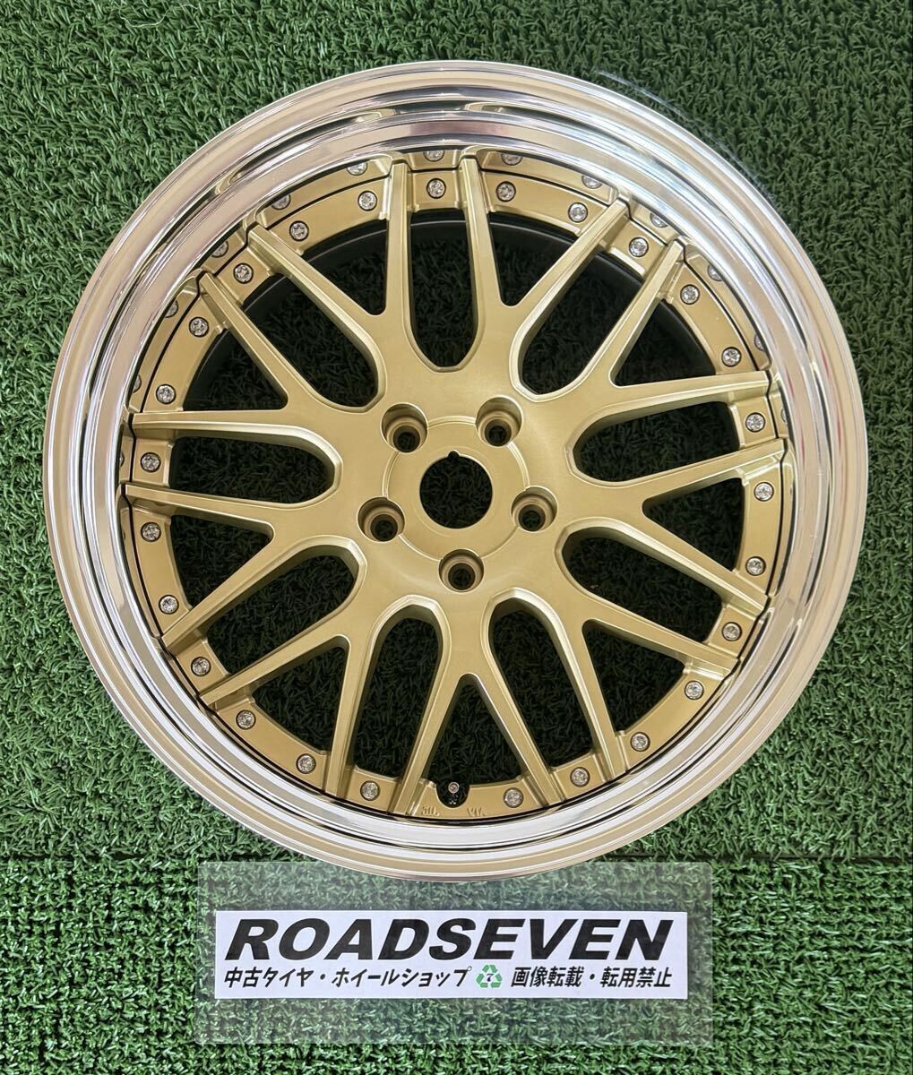 ◆WORK Lanvec LM1 ◆20×9.5J +24 PCD114.3(5H) ハブ径:約73mm 1本のみ 中古アルミ 美品 ◆送料無料(一部地域を除く) 