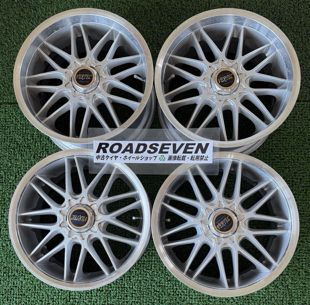 ◆MANARAY SPORT VERTEC SUPER EDITION ◆17×8J(+27)9J(+36)PCD114.3(4H/5H)ハブ径:約73mm 4本Set 中古アルミ◆送料無料(一部地域を除く) 