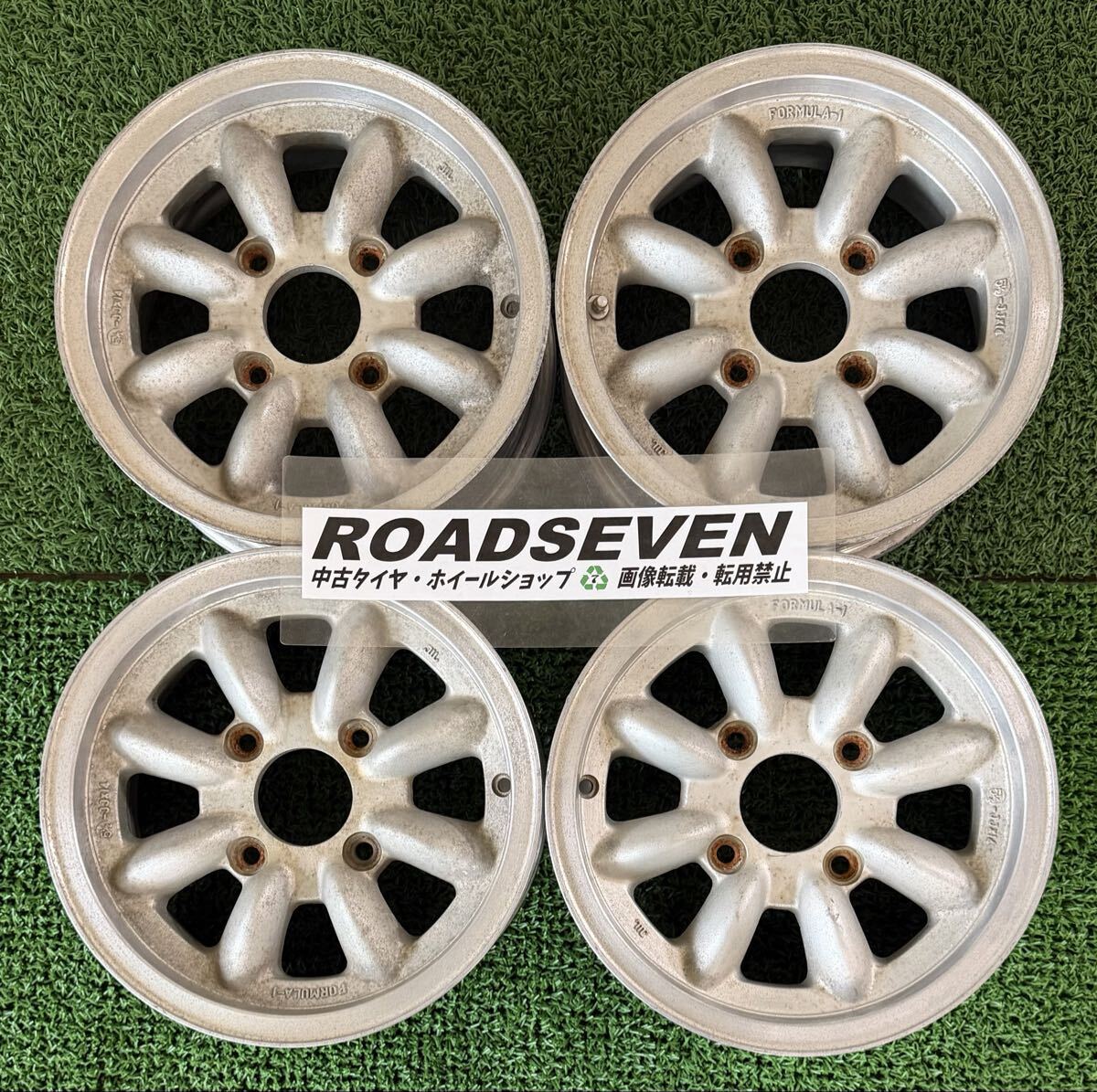 ◆Panasport Racing FORMULA ONE ◆14×5.5J 約+25(手計) PCD130(4H) ハブ径:約80mm 4本Set 中古アルミ ◆送料無料(一部地域を除く)